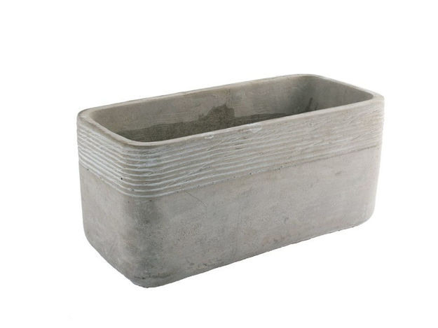 Slika Cement posuda ovalna 23,5x11,5x11,5cm