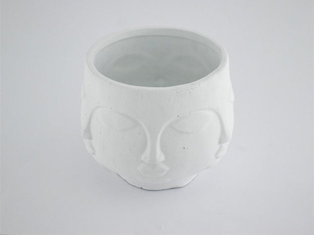 Slika Cement posuda lica 19x19x14cm bijela