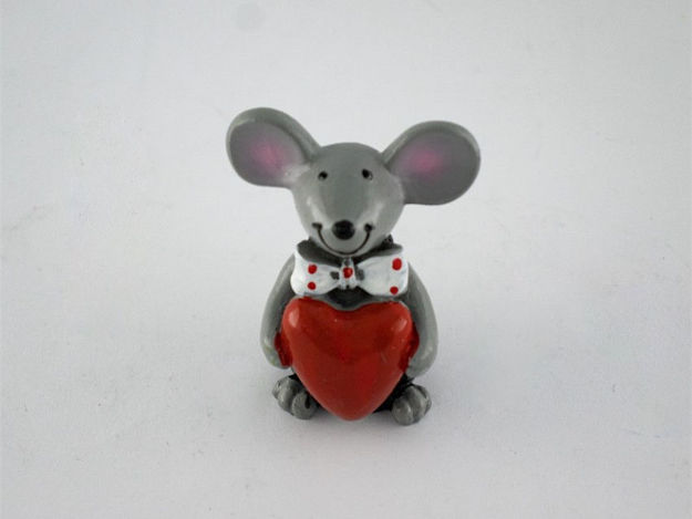 Slika Miš sa srcem 6cm poliester