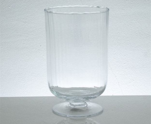 Slika Staklo vaza na nogu optic h23d15 cm