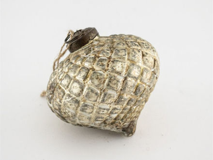 Slika Staklena kuglica zmajska lukovica 10x9cm šampanj
