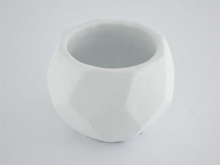 Slika Cement posuda 16x16x12,5 cm bijela