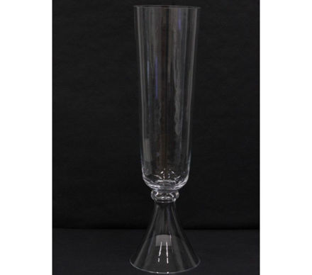 Slika Staklo vaza na nogu H75D18,5 cm šlif