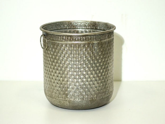 Slika Metalna posuda 26,5x26,5cm h28cm srebrna