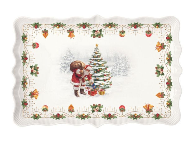 Slika Poslužavnik porculan 35x23,5cm.-Nostalgic christmas