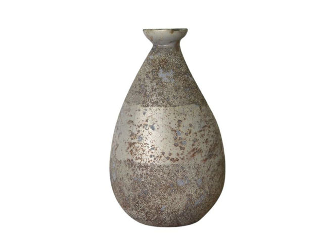 Slika Staklo vaza h31 d19cm srebrna s efektom