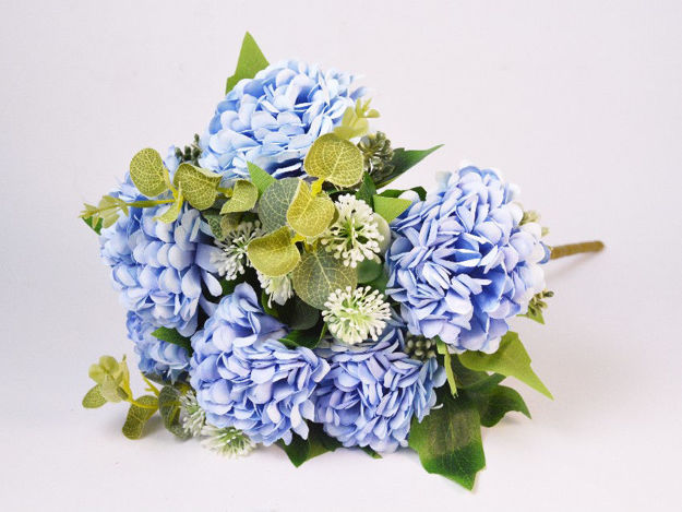 Slika Buket mix cvijeće i zelenilo 45 cm; plava