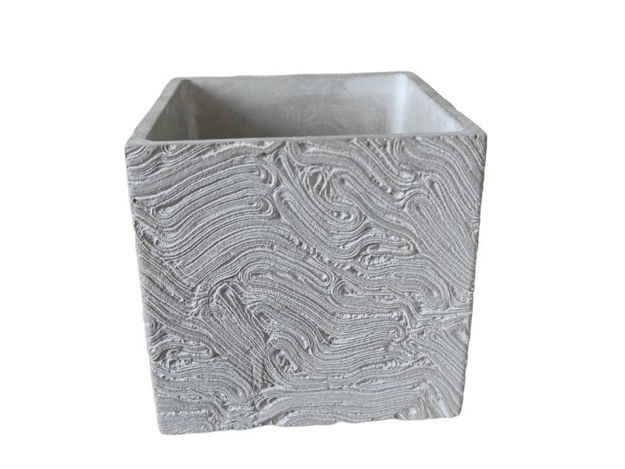 Slika Cement posuda dekorativna 12.5x12.5x12 cm