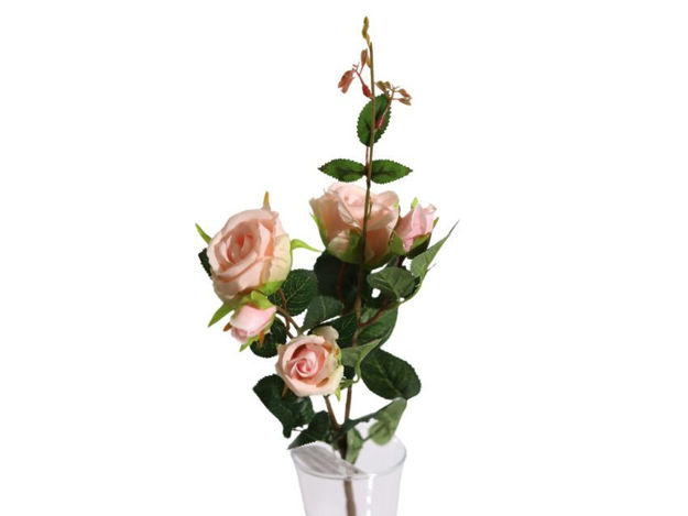 Slika Ruža grana x5 49 cm sv.roza