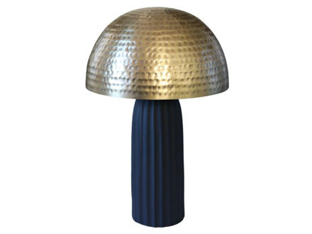 Slika Lampa metal stolna 24x24 h37cm. Zlatna/crna