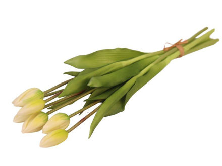 Slika Buket tulipana 40 cm, 7 grana, bijela