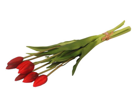 Slika Buket tulipana 40 cm, 7 grana, crvena