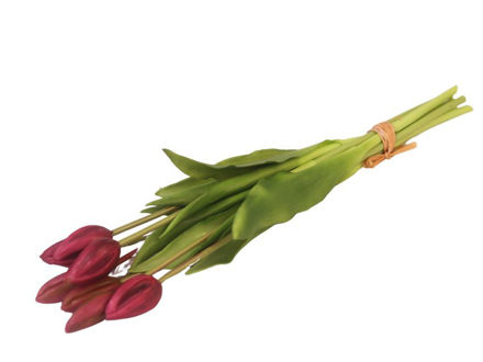 Slika Buket tulipana 40 cm, 7 grana, ljubičasta