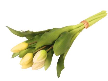 Slika Buket tulipana 29 cm, 7 grana, bijela