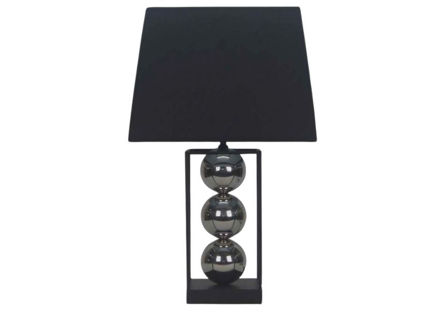 Slika Lampa srebrna 54,5 cm  s crnim  sjenilom