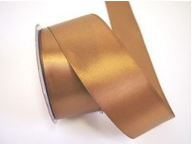 Slika Traka saten 38mm/25m standard golden brown 846