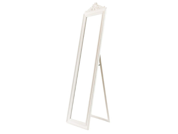 Slika Ogledalo 45x174 (32x150) cm na nogu mat bijela