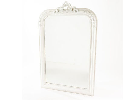 Slika Ogledalo 74x112 (60x90) cm mat bijelo/brušeno