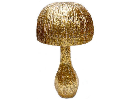 Slika Gljiva dekorativna metalna 35x35x61.5cm; zlatna