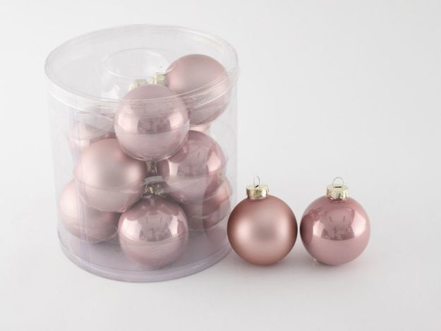 Slika Staklene kuglice 6cm/12kom-wild rose p/m