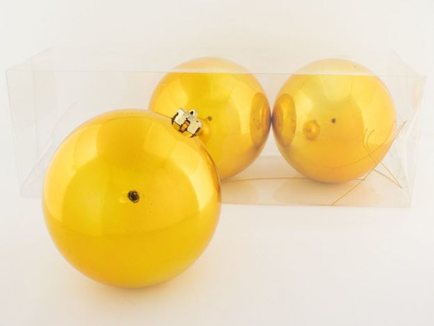 Slika Plastične kuglice 15cm./3kom. - zlatna s