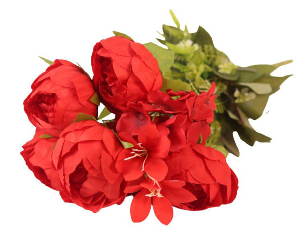 Slika Buket peonija 43 cm; crvena