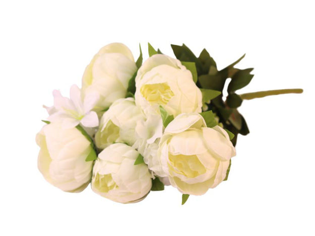 Slika Buket peonija 43 cm; bijela