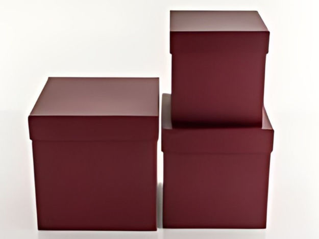 Slika Poklon kutija kockasta x3 kom ruby 16x16 14x14