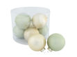 Slika Staklene kuglice 8cm/8kom - frost cream/frost ze