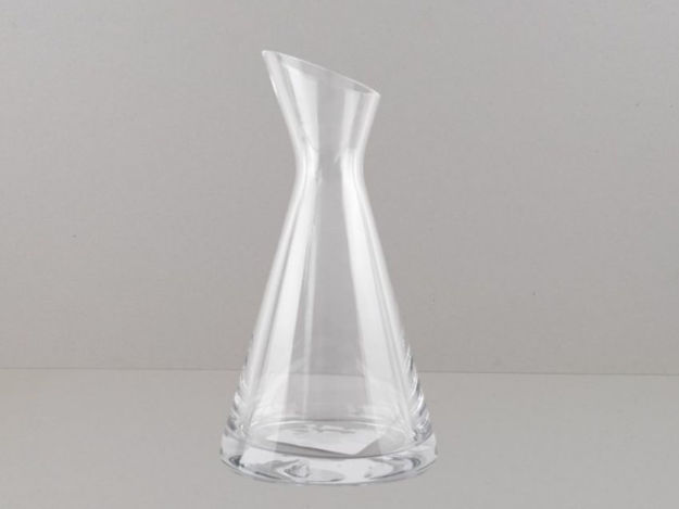 Slika Staklo vaza h15,5cm d7cm šlif kosi rub