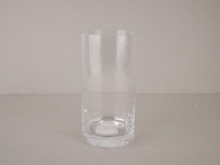 Slika Staklo vaza cilindar h20cm d10cm optik šlif