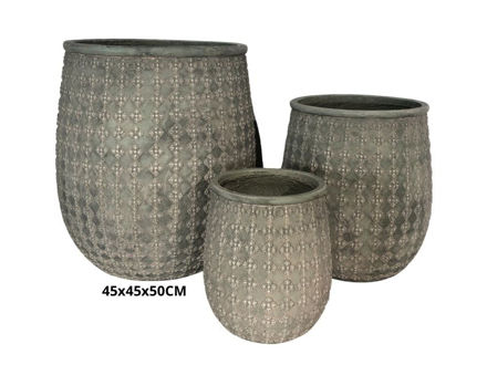 Slika Posuda fiber cement reljef 45x45x50cm.