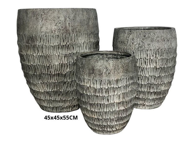 Slika Posuda fiber cement valovita 45x45x55cm.