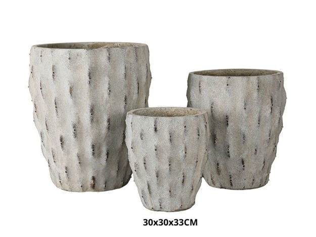 Slika Posuda fiber cement s uzorkom 30x30x33cm. Sv. Siva