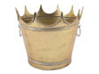 Slika Metalna posuda kruna 32.5x31.5x27cm. Zlatna