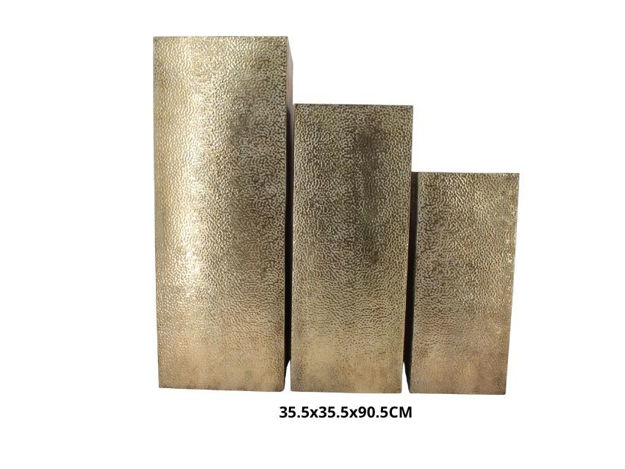 Slika Stalak metalni 35.5x35.5x90.5cm. Zlatna
