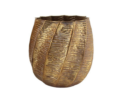Slika Posuda metalna 31x30x31.5cm. Zlatna