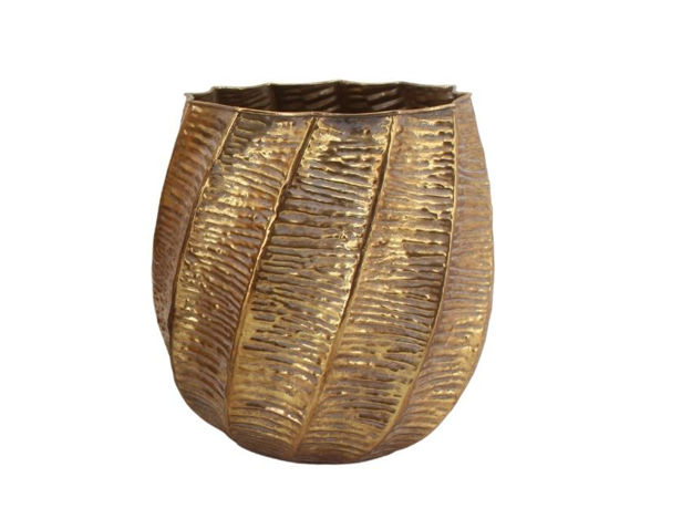 Slika Posuda metalna 31x30x31.5cm. Zlatna