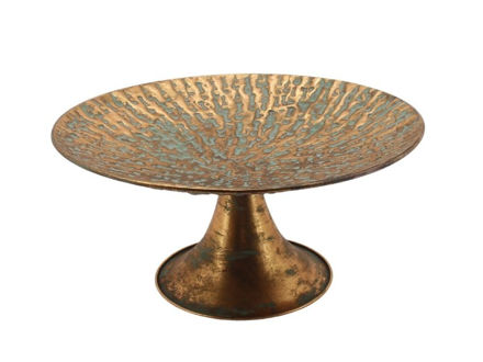 Slika Stalak metalni na nogu 36.5x17.5cm.;zlatna