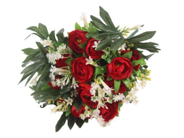 Slika Buket ruža/zelenilo 34 cm; mix boja