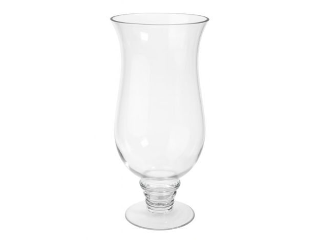 Slika Vaza staklo na nogu d16 h34cm; transparent