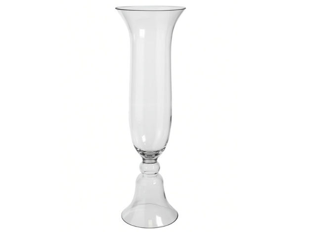Slika Vaza staklo na nogu d23 h70cm; transparent