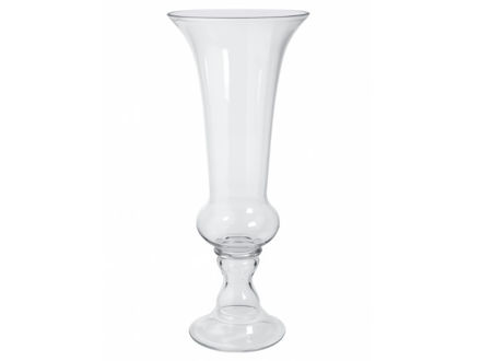 Slika Vaza staklo na nogu d21 h55cm; transparent