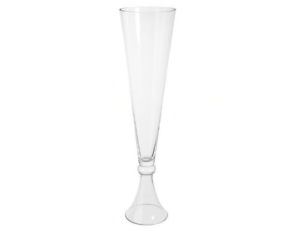 Slika Vaza staklo na nogu d15 h61.5cm; transparent