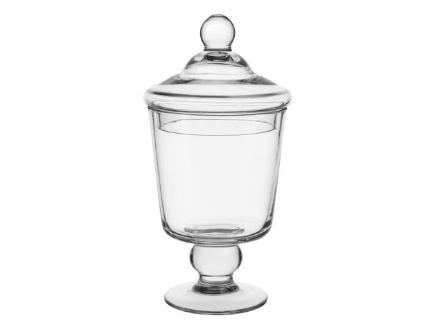 Slika Posuda staklo s poklopcem d12 h22.5cm; transparent