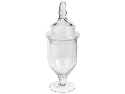 Slika Posuda staklo s poklopcem d12.5 h37cm; transparent
