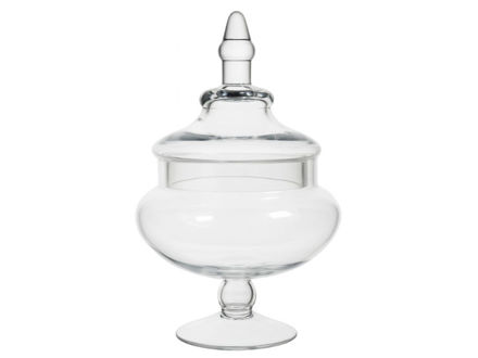Slika Posuda staklo s poklopcem d14.5 h29cm; transparent