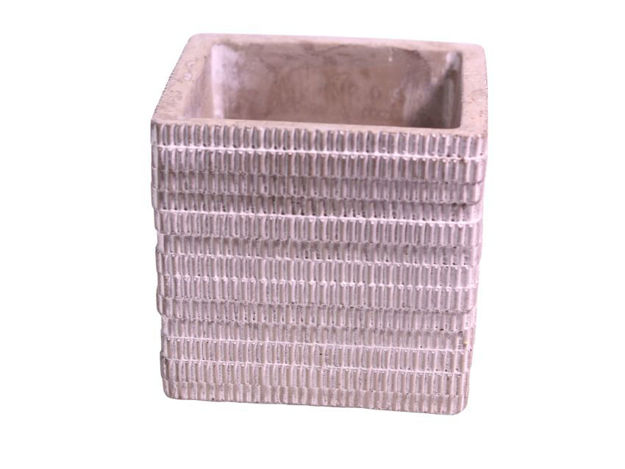 Slika Cement posuda dekorativna 11x11x10cm.