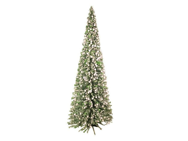 Slika Bor s berry dekoracijom 90x33cm; zelena/bijela