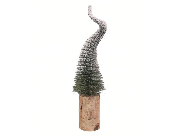 Slika Bor spiralni na stalku 28x8cm; zasnježen